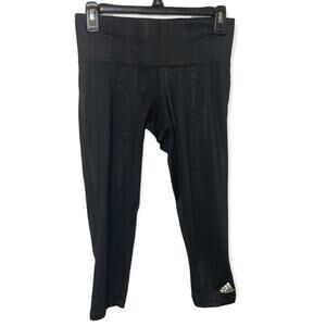 Adidas Climalite Mid-Rise Black Crops Women's Small